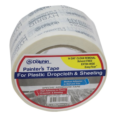 Blue Dolphin Blue Dolphin 2.36 in. W X 90 ft. L White High Strength Painter's Tape 1 pk TP POLY SEAM